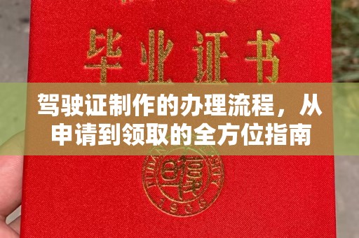 树林驾驶证制作的办理流程，从申请到领取的全方位指南