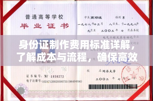 树林身份证制作费用标准详解，了解成本与流程，确保高效办理