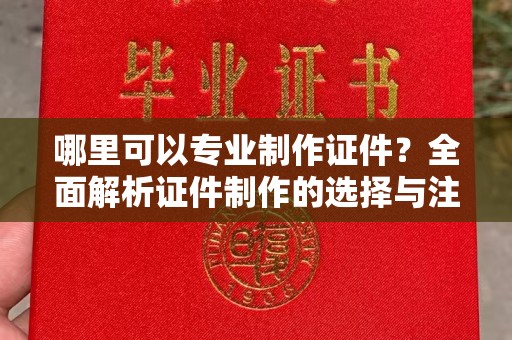树林哪里可以专业制作证件？全面解析证件制作的选择与注意事项