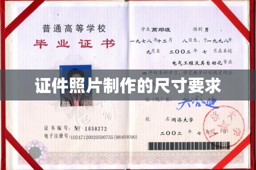 树林证件照片制作的尺寸要求