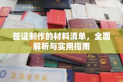 树林签证制作的材料清单，全面解析与实用指南