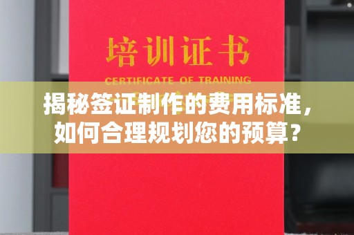 树林揭秘签证制作的费用标准，如何合理规划您的预算？