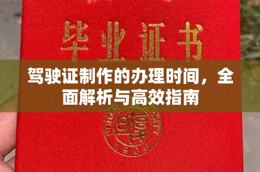 树林驾驶证制作的办理时间，全面解析与高效指南