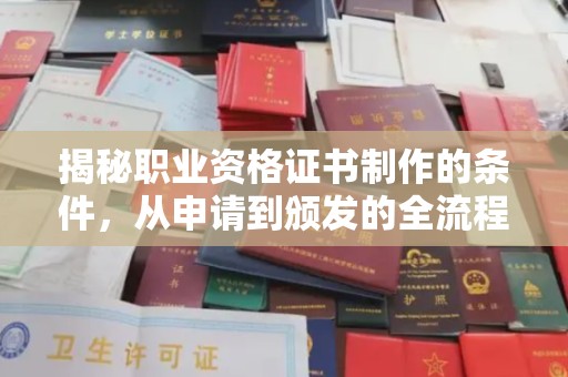 树林揭秘职业资格证书制作的条件，从申请到颁发的全流程解析